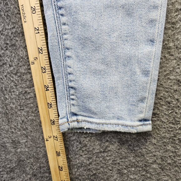 American Eagle Jeans Womens Size 000 Light Wash Mom Jean Stretch Distressed - Picture 10 of 12